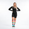 Knee high rainbow tie dye compression socks