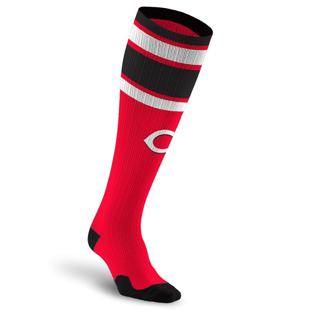 PRO Compression Major League Baseball Knee High Compression Sock Genuine MLB Merchandise Sock Cincinnati Reds