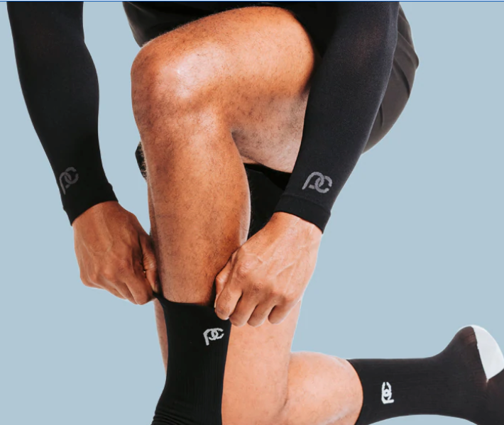 PRO Compression Racer Crew Socks in Black